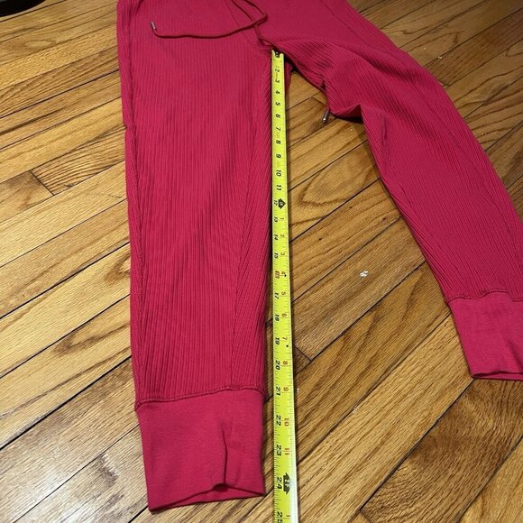 Anthropologie Daily Practice Henley Ribbed 2 Piece Lounge‎ Set Tank Joggers Pink - Picture 9 of 13